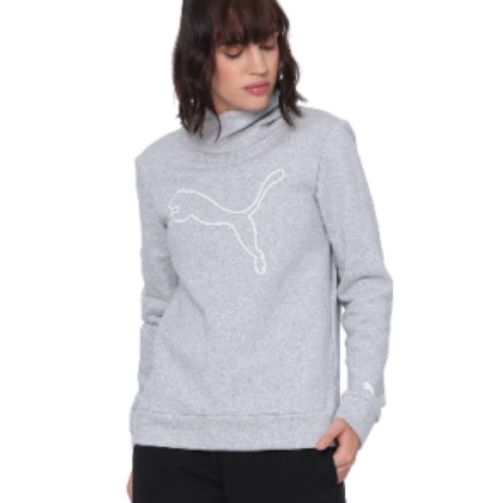 Puma Heather Gray Logo Sweatshirt